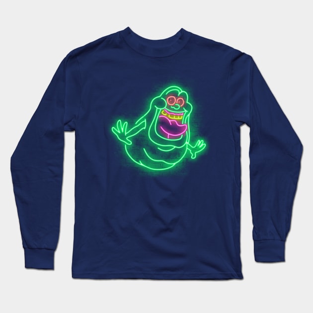 Neon ghost Long Sleeve T-Shirt by Cromanart